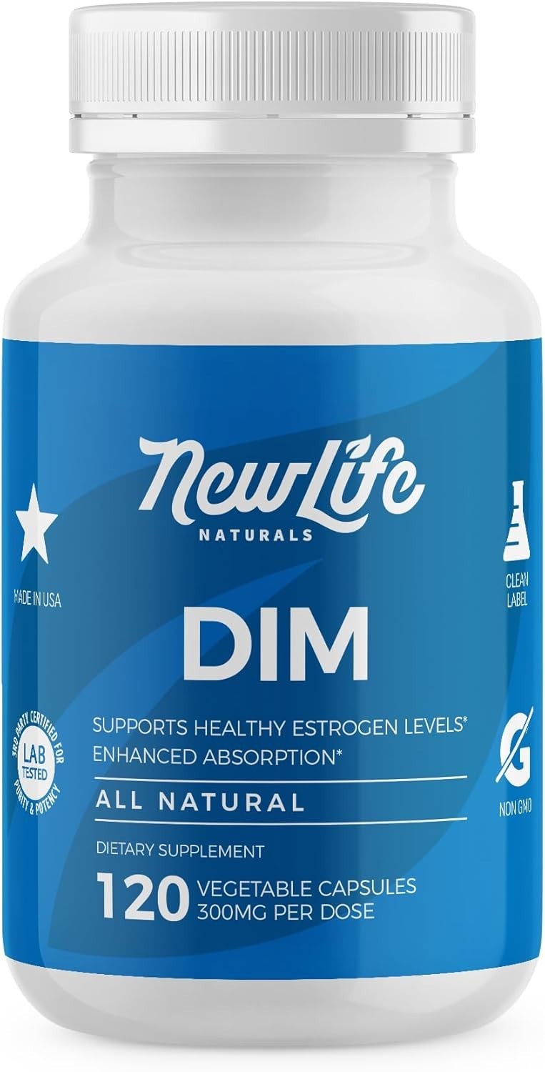 Naturals DIM Supplement 300mg Hormonal Acne Pills for Men Women 120ct Exp:09/26