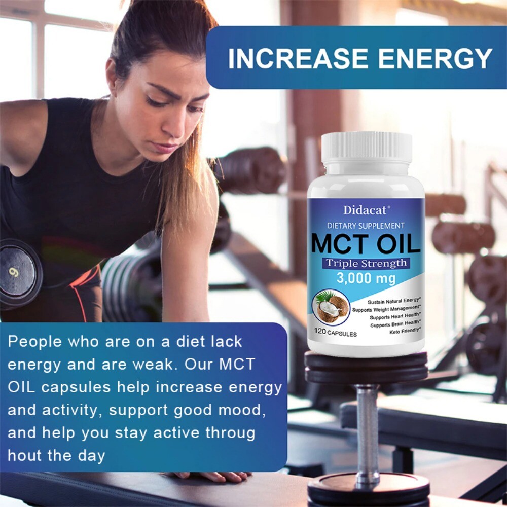 Pure MCT Oil 3000mg serving, C8 C10 Weight Loss, Energy, Brain Heart Health