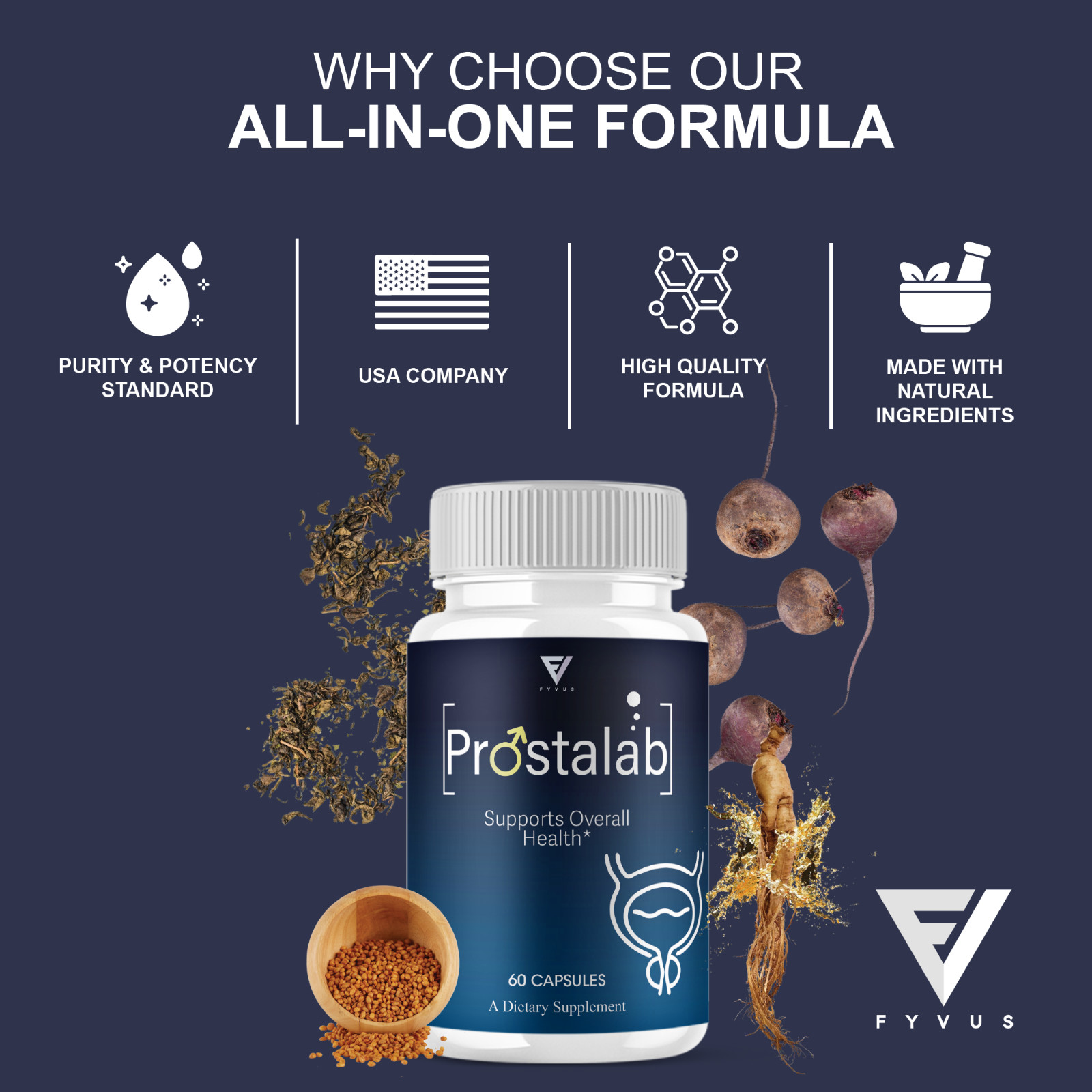Prostalab Supports Overall Health, Prosta Lab Pills (60 Capsules)