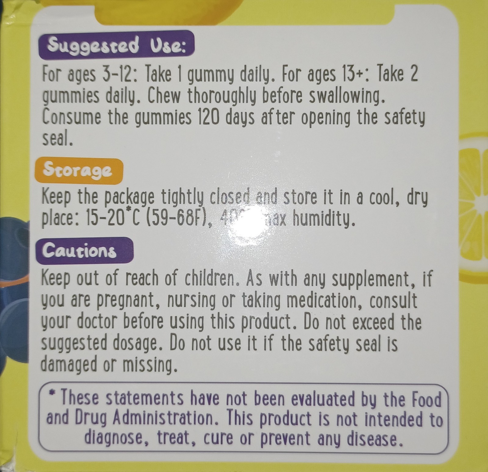 Oh My Chewy Elderberry Gummies Immunity Support Real Honey & Lemon Kids 60CT