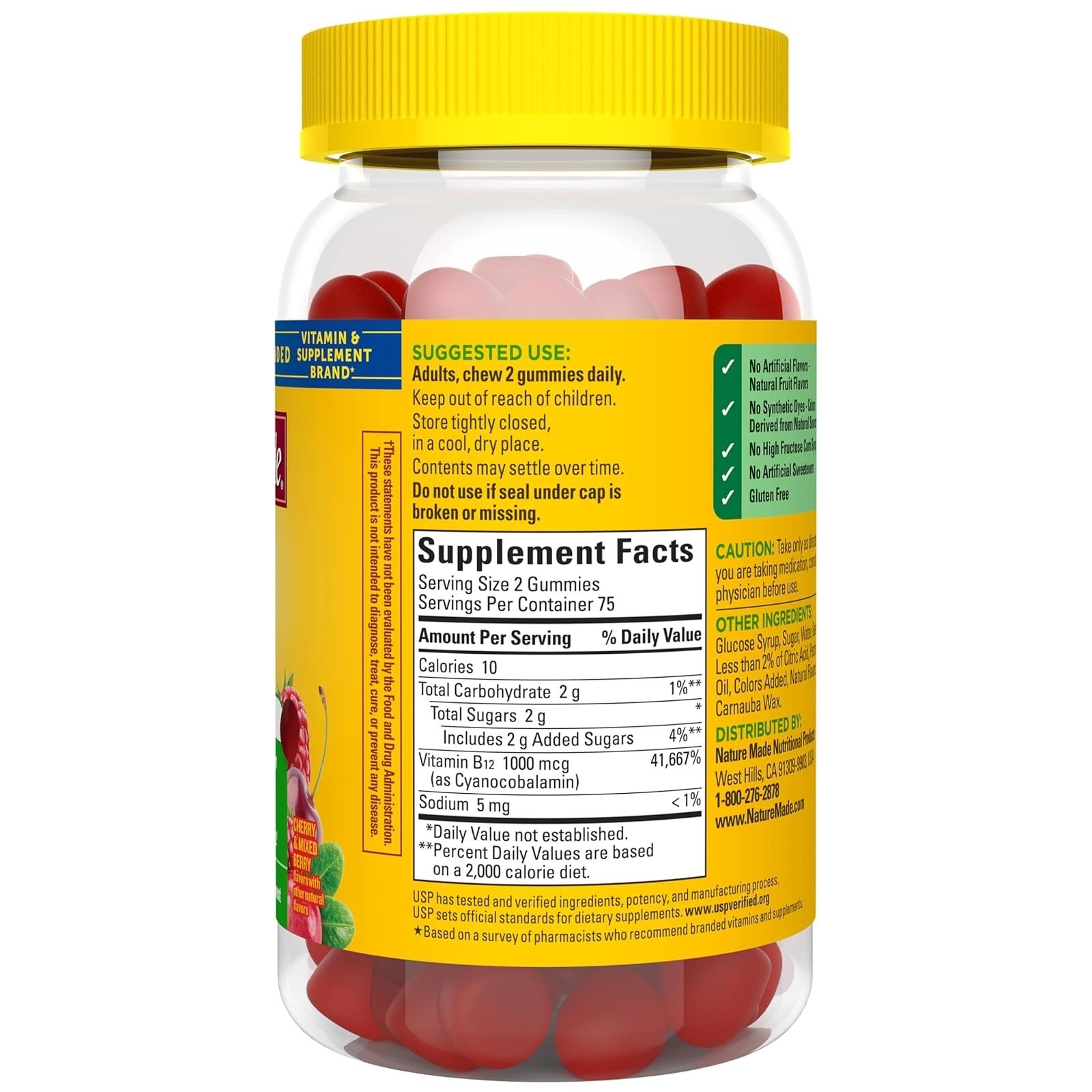 Nature Made Vitamin B12 Gummies 1000 mcg, 150 Count, Energy Support