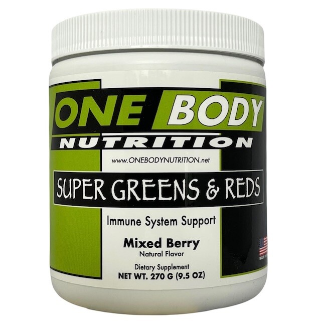 SUPER GREENS & REDS – MIXED BERRY FLAVOR – 270 GRAMS