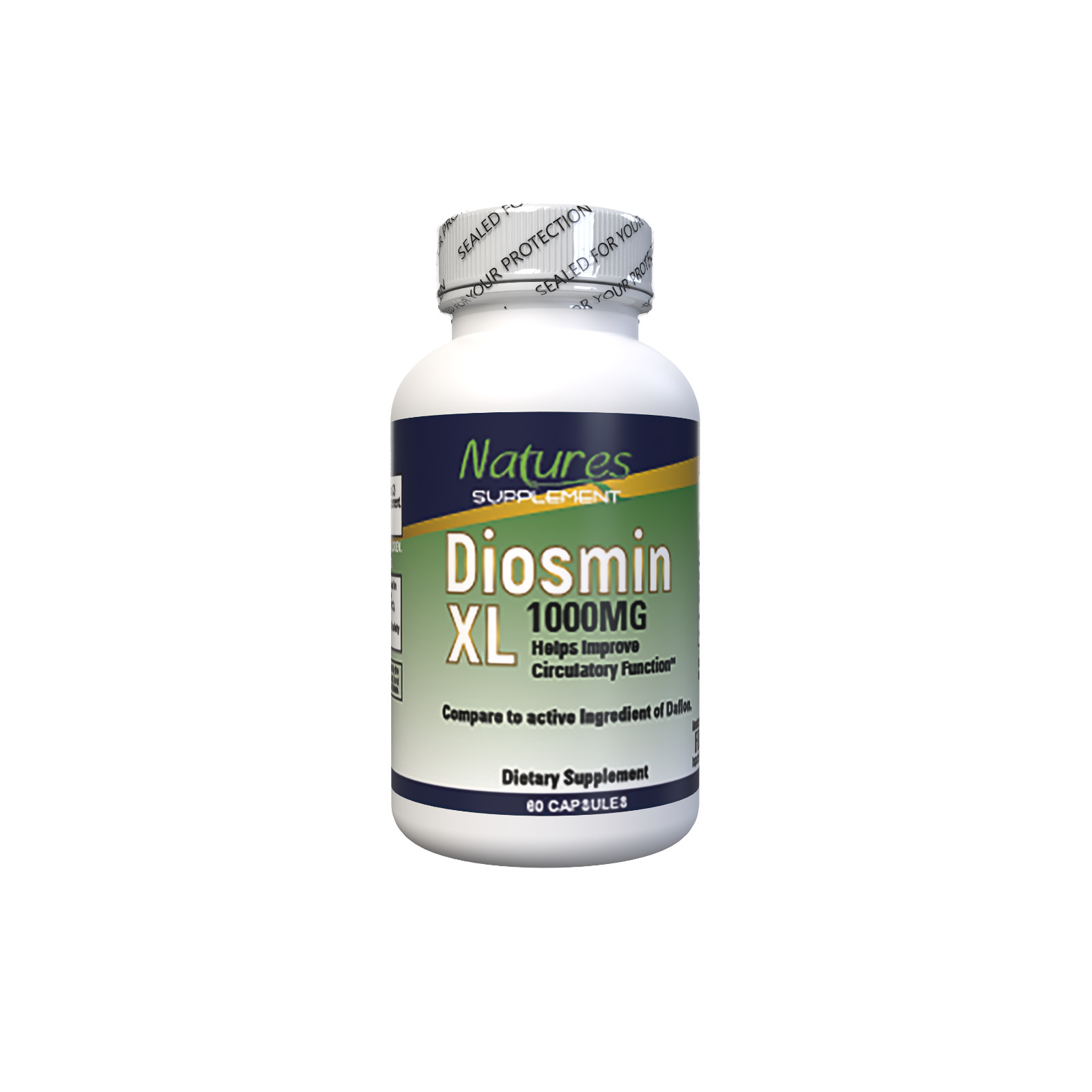 Diosmin XL 1000MG with Hesperidin – 60 Capsules NATURES SUPPLEMENT