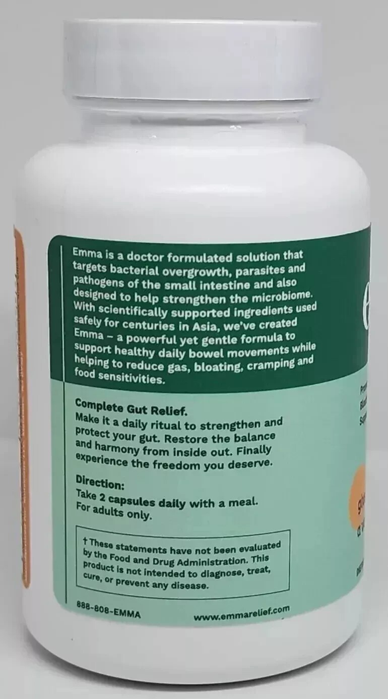 Emma Relief Supplement Konsciens Keto for Gut Bloating ,Exp 2026, Capsules· 60