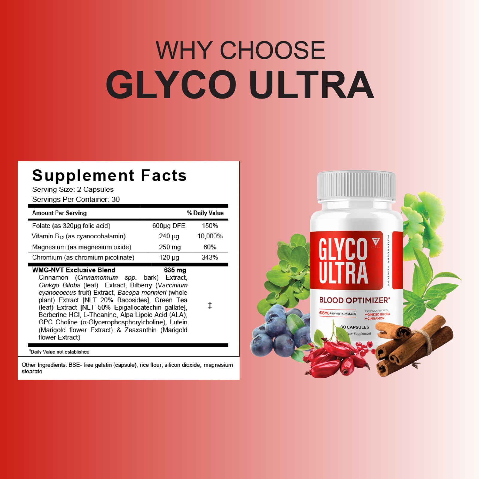 Glyco Ultra Blood Optimizer, Glyco Ultra Max Strength (60 Capsules)