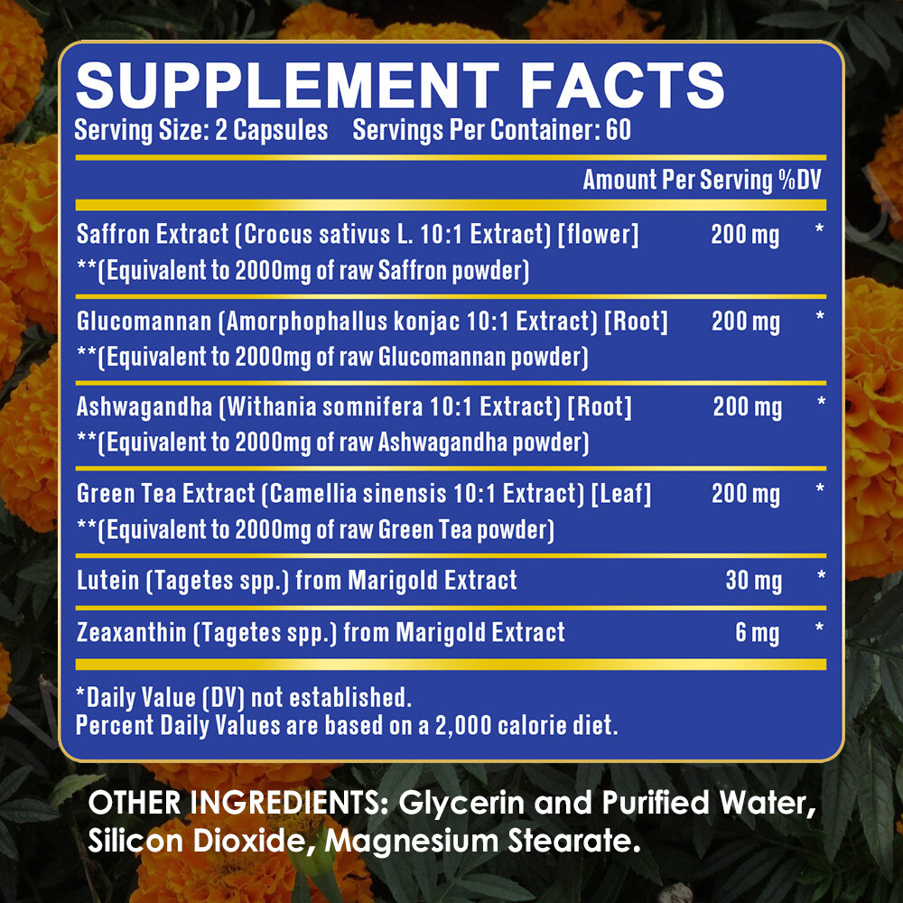 Lutein Zanxanthin Capsules,Anti Blue Light,Keep Eye Comfort,Protect Vison Health