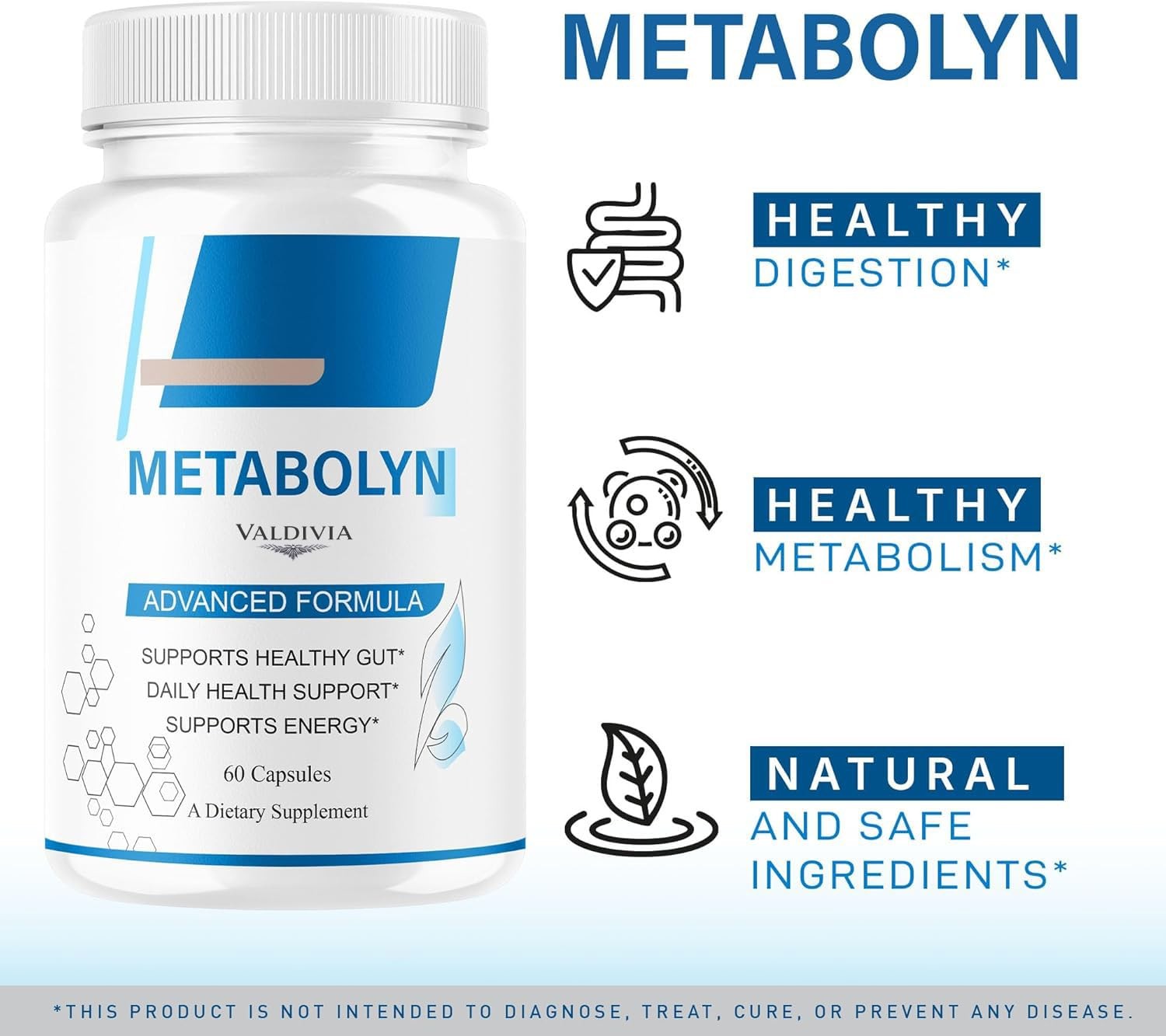 Metabolyn Weight Loss Metabolism Support Supplement Capsules 5 Pack 300Ct