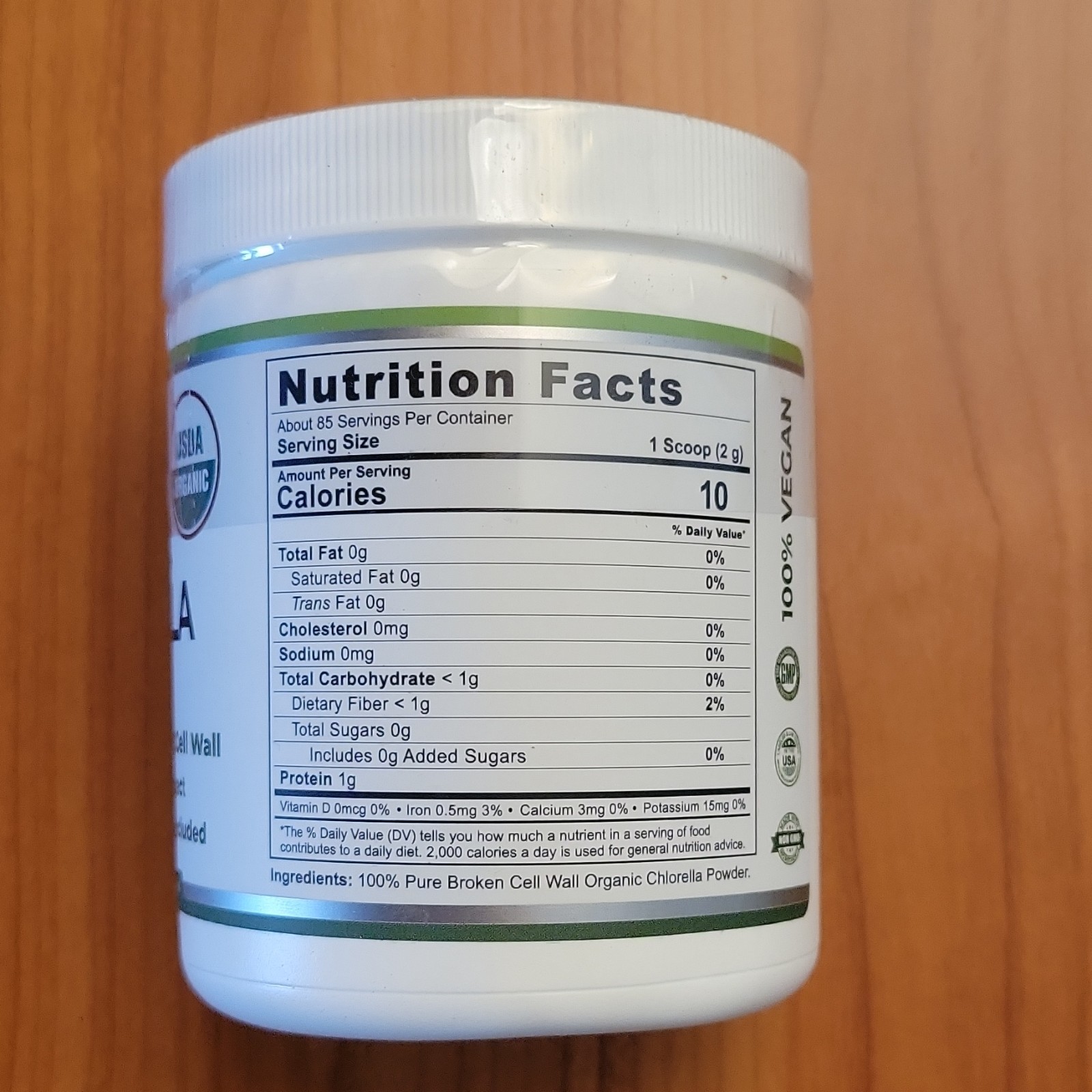 Zazzee Organic Chlorella Powder 100% Pure Broken Cell Wall Vegan GMO-Free 6oz