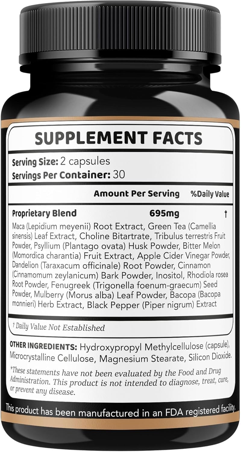 Alpha Blend Men Wellness Supplement Capsules Energy Strength 5 Pack 300Ct