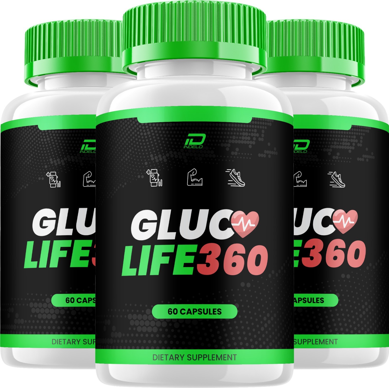(3 Pack) Gluco Life 360 Capsules – GlucoLife 360 All Natural Glycogen Support