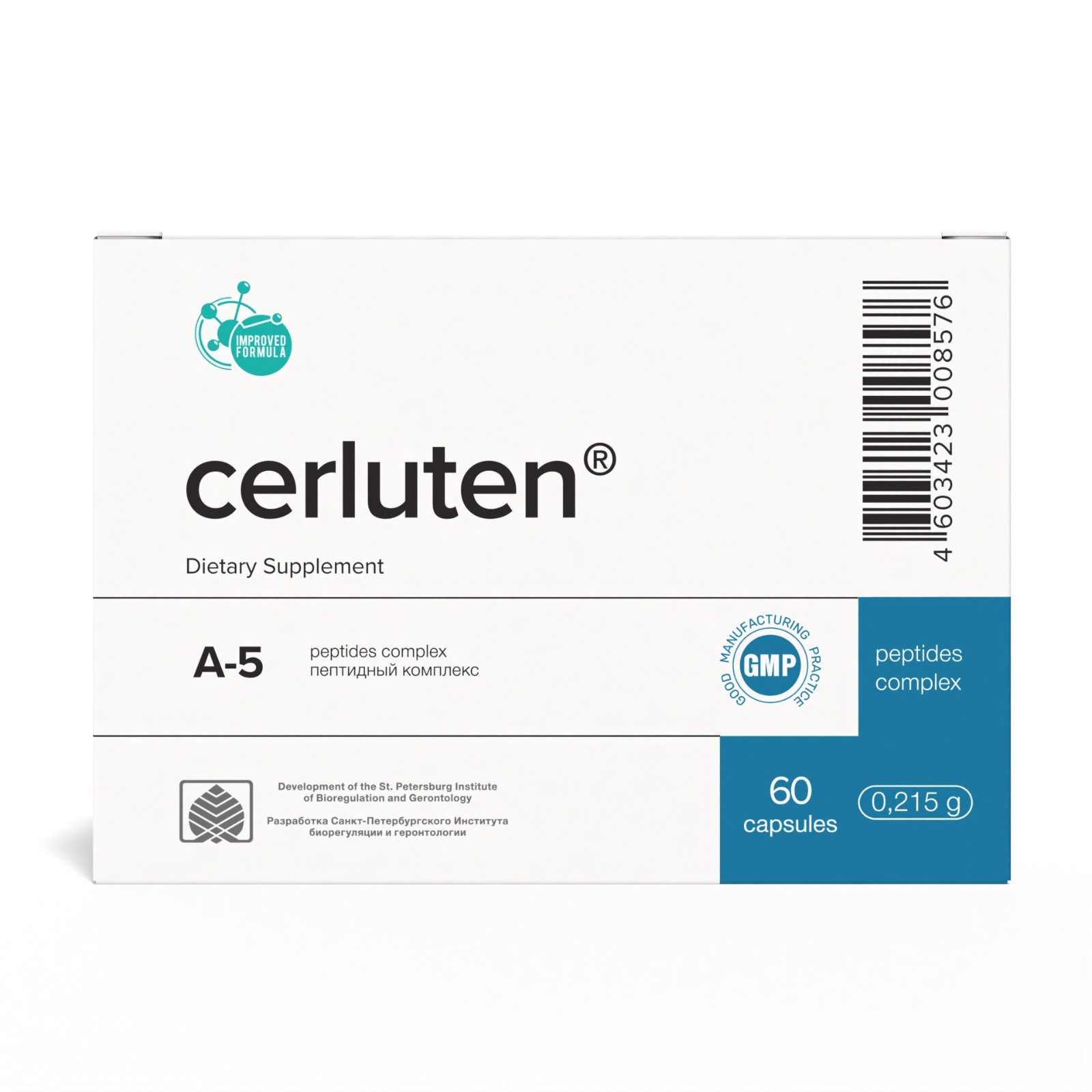 A-5 Cerluten Original Natural Khavinson Brain Peptide Bioregulator 60 capsules