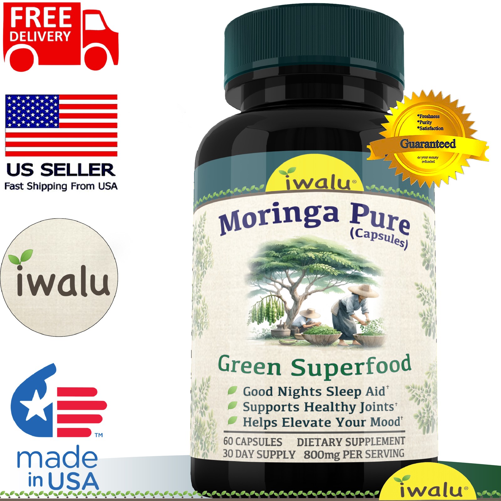 Urolitina a – Reactiva Tu Vitalidad Y Apoya El Envejecimiento Saludable, Moringa