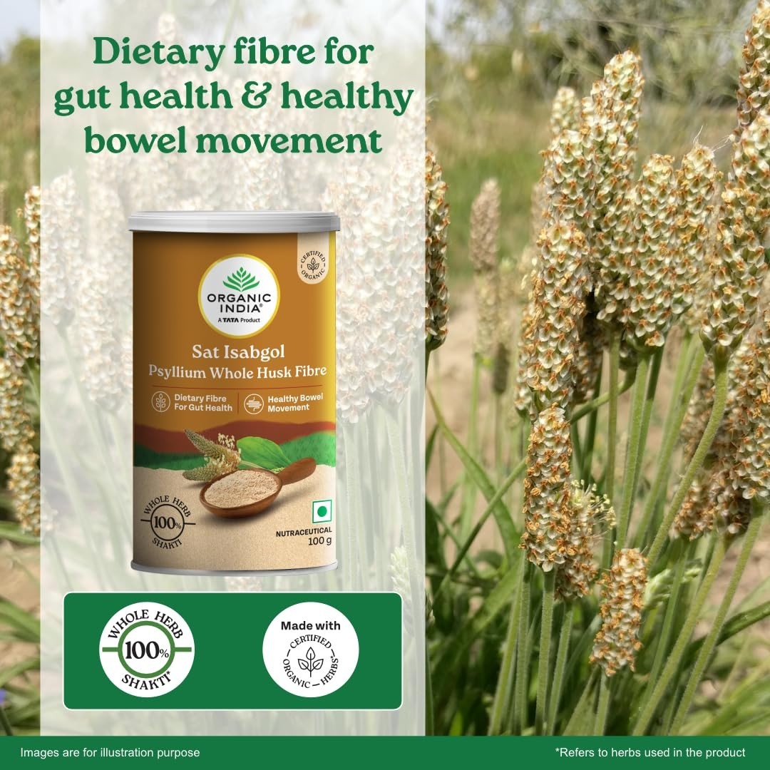 Organic India Psyllium whole husk 100 gm powder