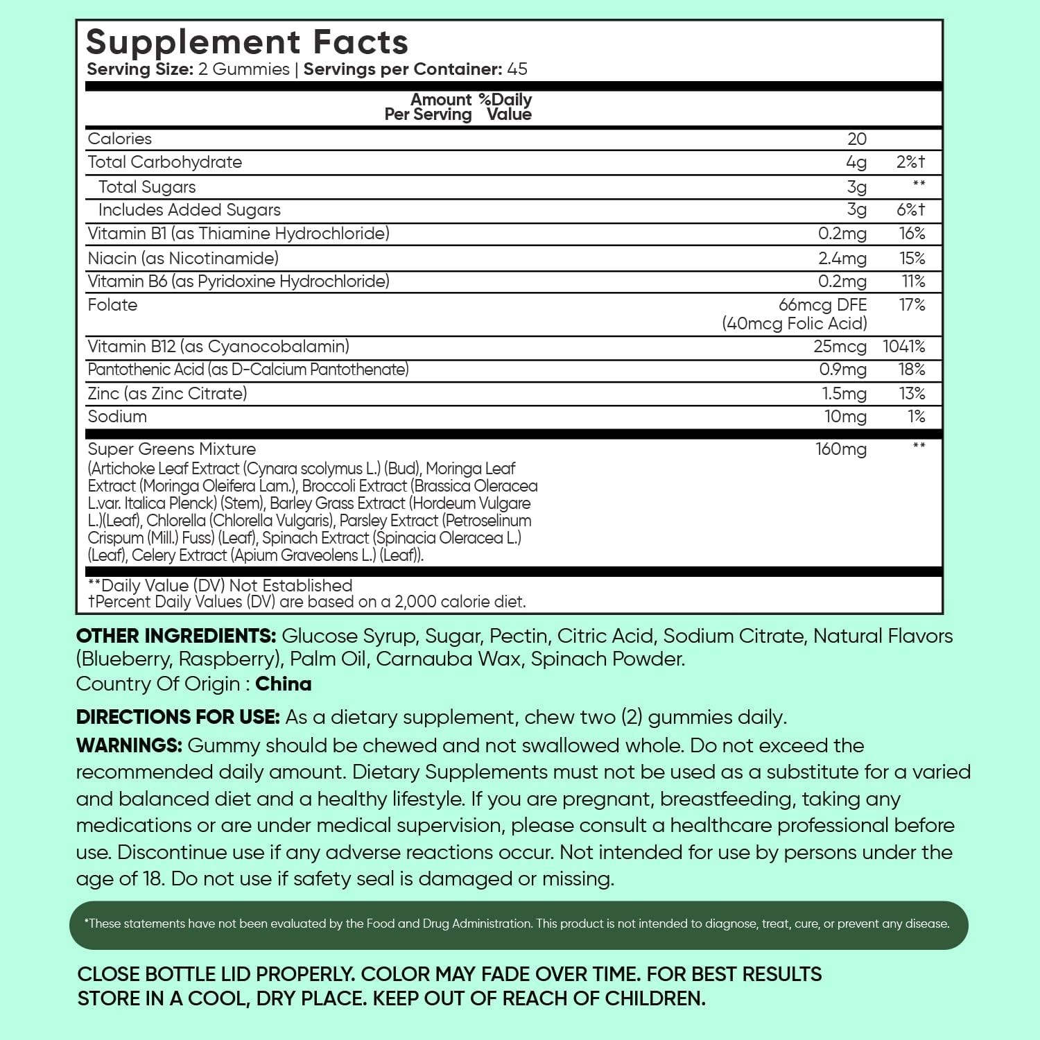 WeightWorld Super Greens Gummies 90 Count – Energy & Immune Support