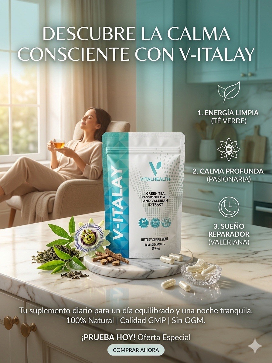 Vital Health Green Tea Passionflower & Valerian Capsules Non-GMO