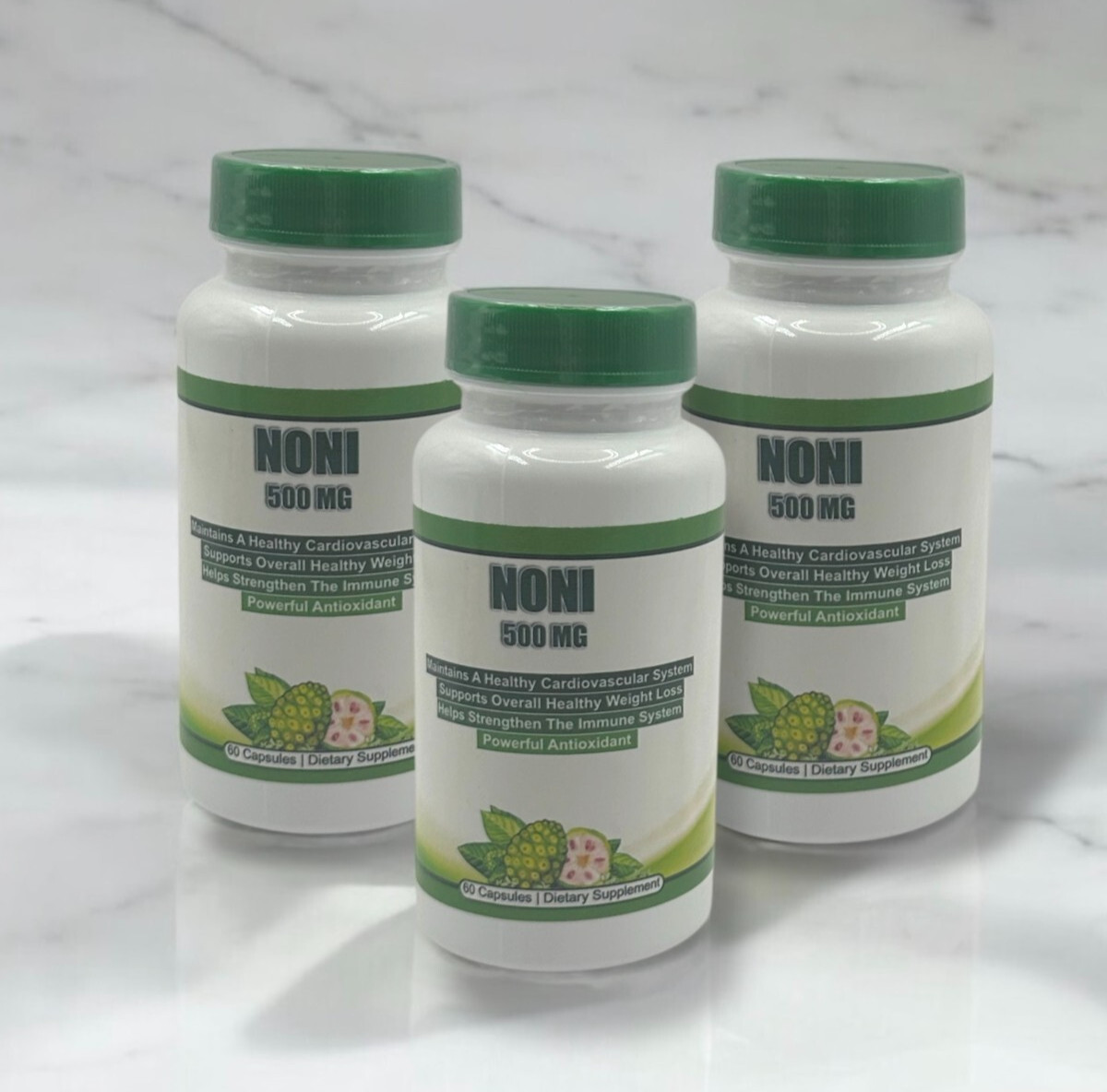 3 Noni Fruit 90 Capsules Superfood Supplement 500 mg Fruit Extract Vitamin Pills