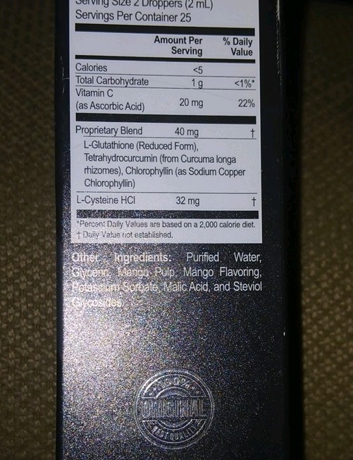 VitalHealth Glutathione Antioxidant Drops Non-GMO GMP Quality 1.7 fl oz (50 mL)