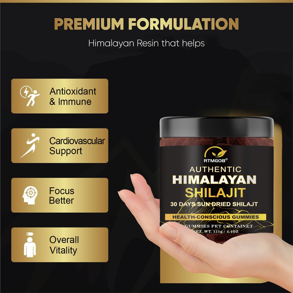 Himalayan Shilajit Gummies – Pure Resin, Energy & Immune Support – 30 Gummies