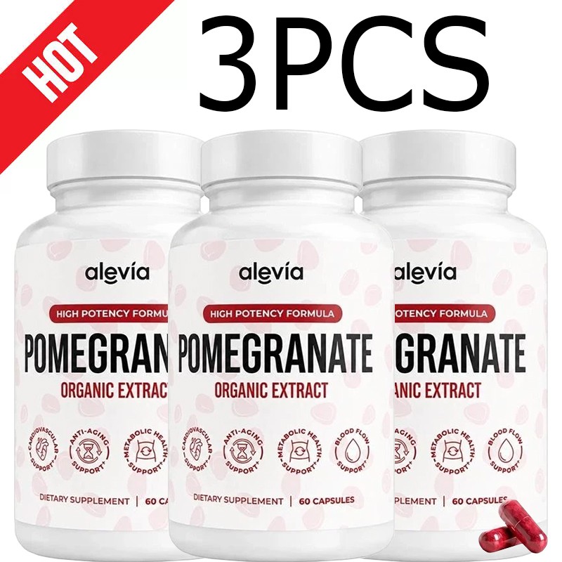 3X Alevia Pomegranate Capsules 60ct Organic Extract Antioxidant US