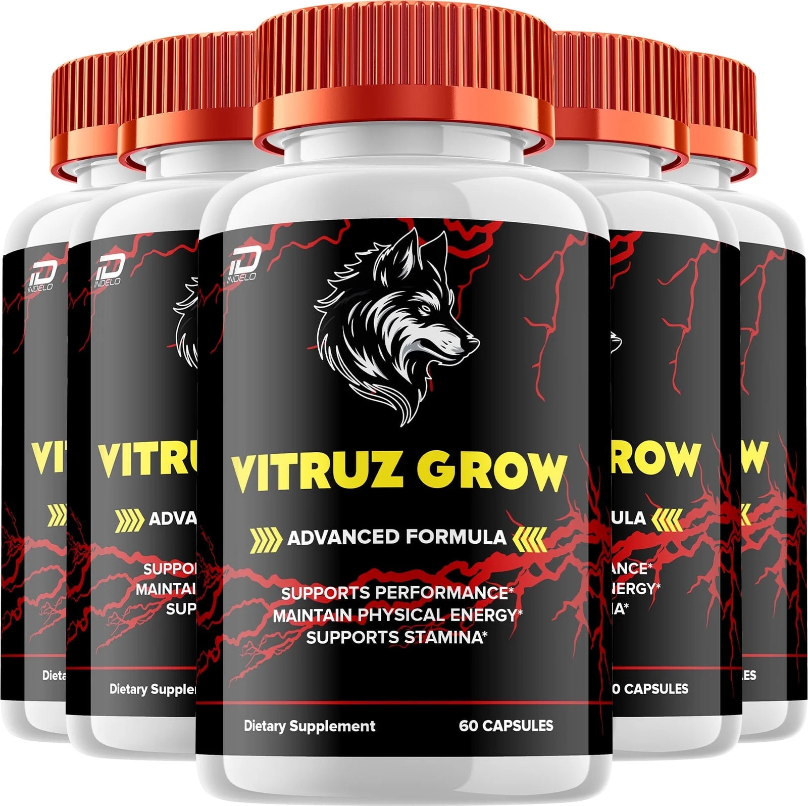 Vitruz Grow for Men Capsules – Vitruzgrow Vitamin Complex Pills, Energy, 5 Pack,