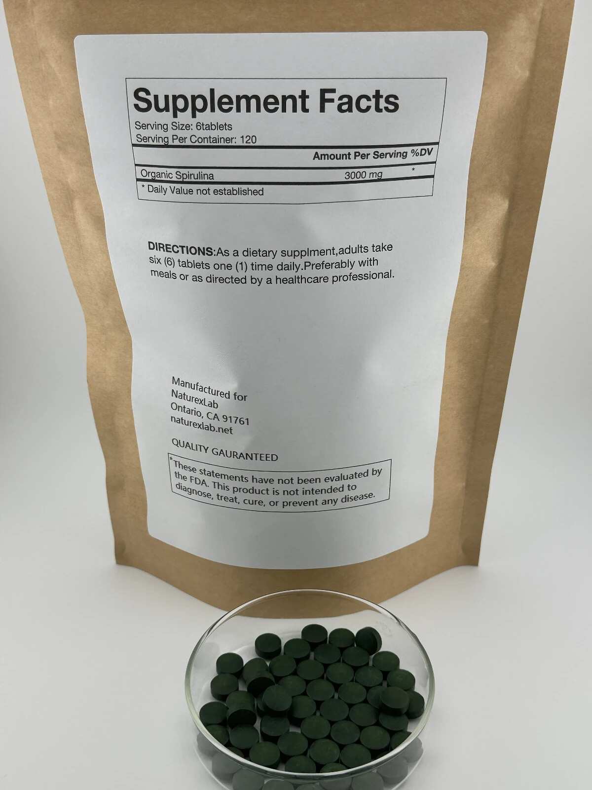 NatureLab Organic Spirulina 720 Tablets