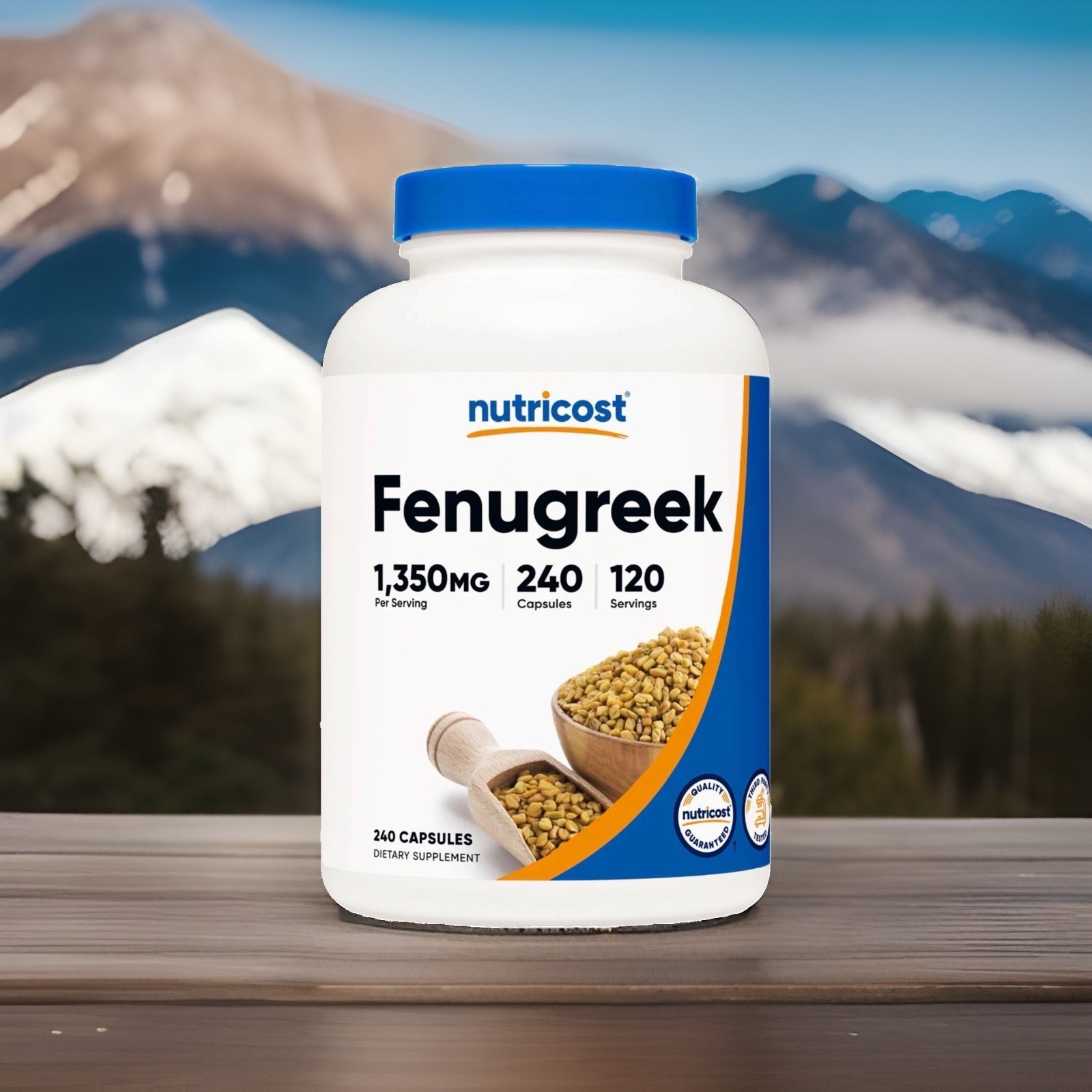 Nutricost Fenugreek Seed 1.350mg 240Capsules Gluten Free Non-GMO