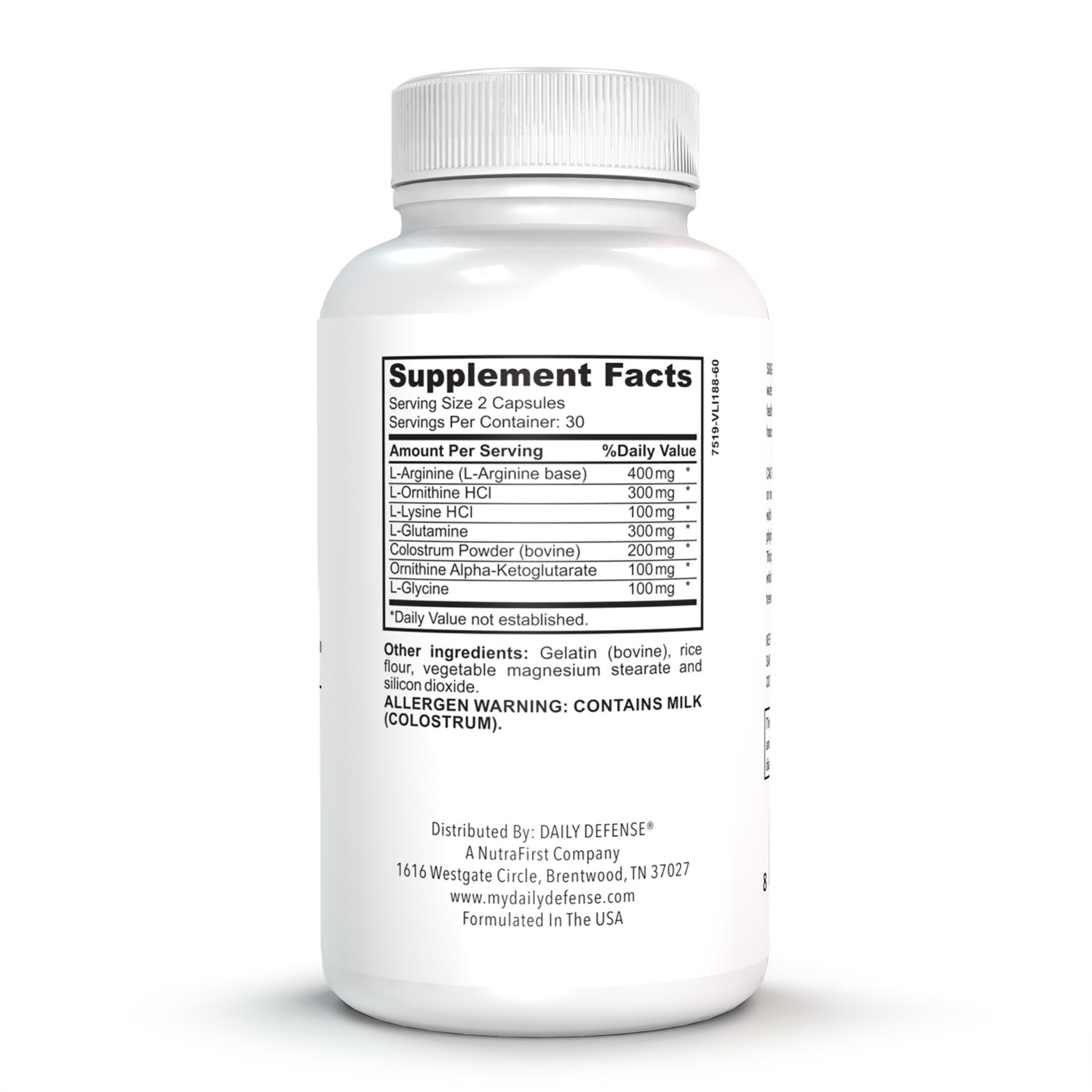 2 x ANTI AGING SUPPLEMENT AMINO ACIDS BLEND L-ARGININE L-GLUTAMINE L-ORNITHINE