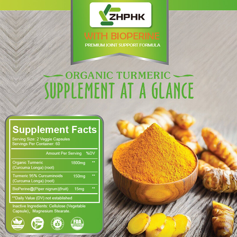 Turmeric capsules help with anti-inflammatory lipid-lowering liver protection