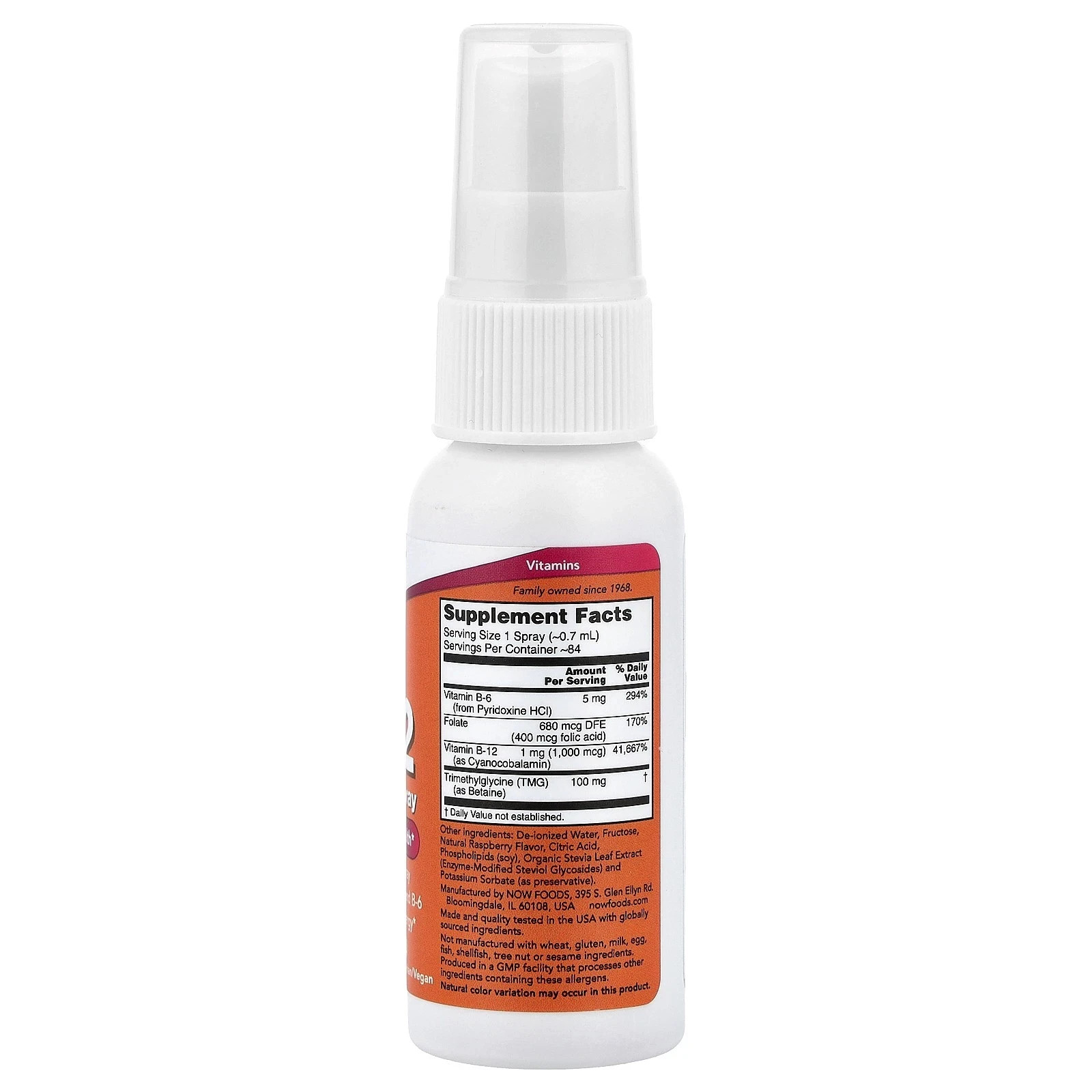 Now B-12 Liposomal Spray (1000mcg) 2 fl.oz Each (Pack of 4)