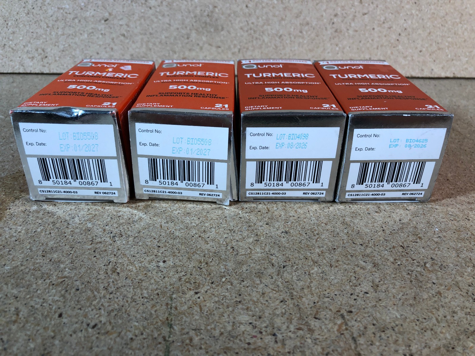 4PK Qunol Turmeric Curcumin Complex 500 Mg – 21 Capsules 84 Total Exp 08/26+