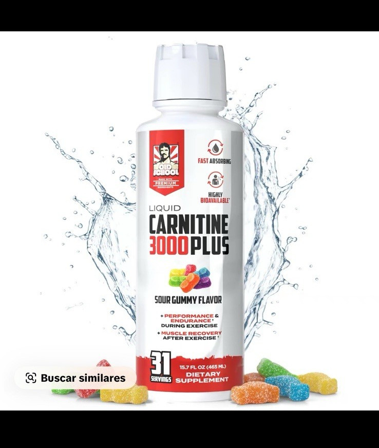 Old School Labs Liquid Carnitine 3000 Plus Sour Gummy, Stimulant-Free 15.7 oz