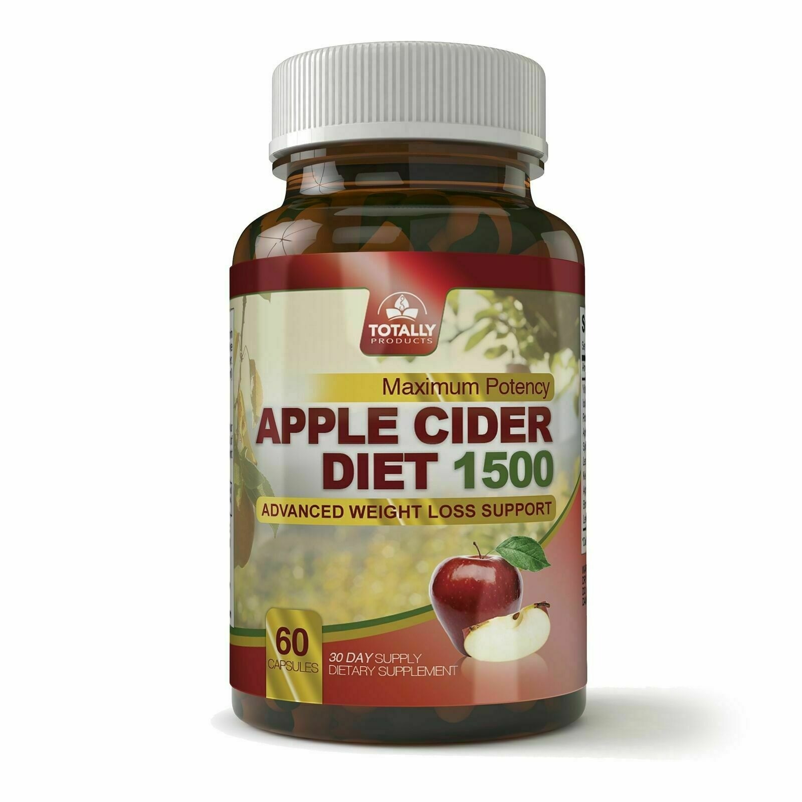 Apple Cider Vinegar 1500mg Weight Management & Saw Palmetto Prostate Supplement