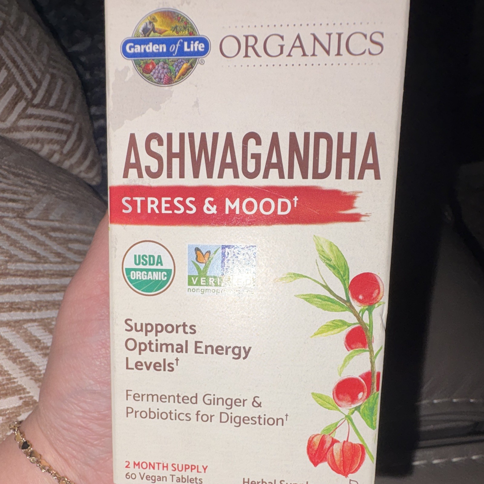Garden of Life Organics Ashwagandha Stress & Mood 600mg 60 Tablets