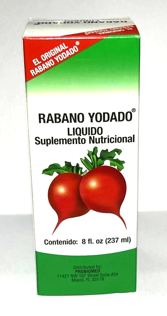 RADISH Yodado Dietary Supplement, 8 fl oz Rabano Yodado liquido