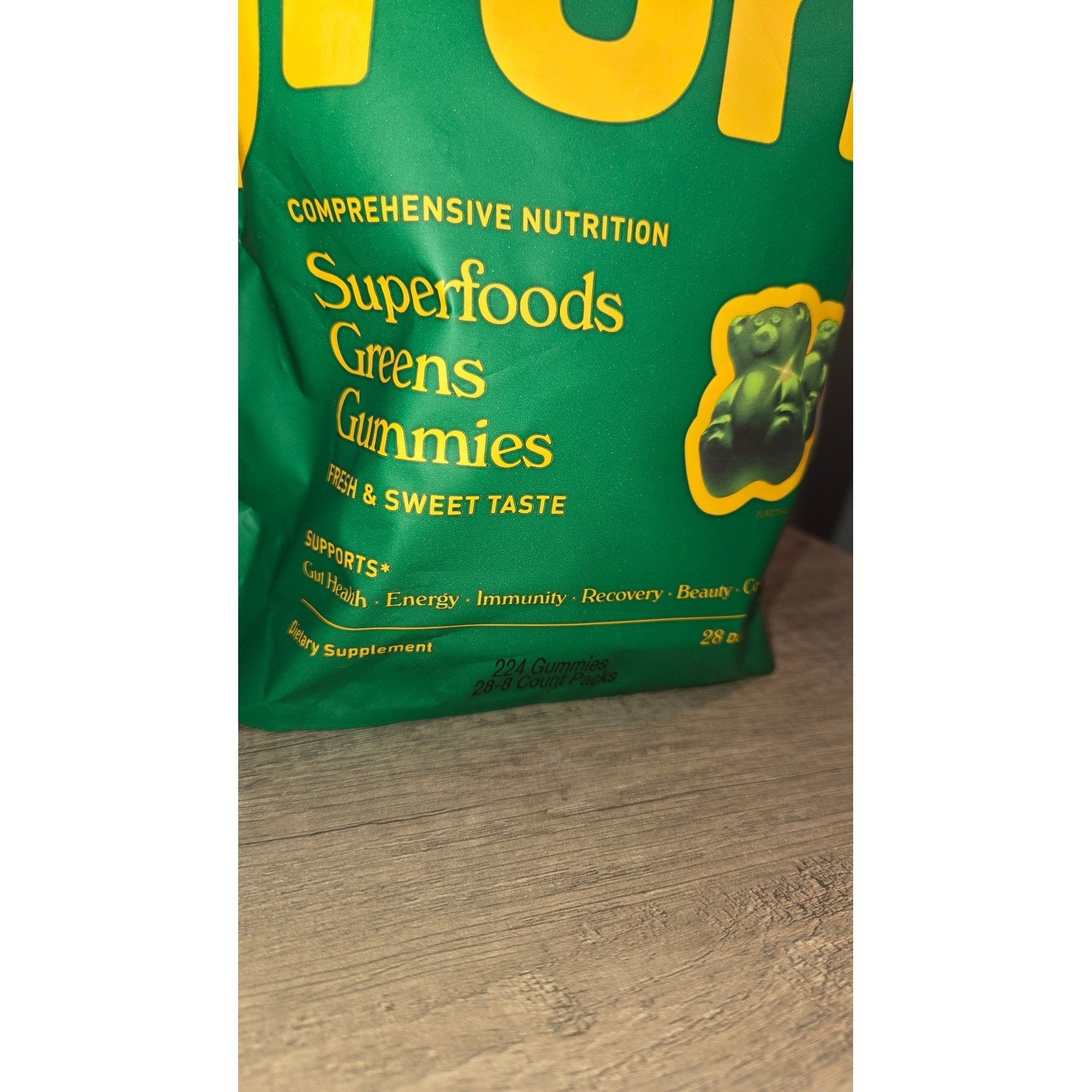 Grüns Superfoods Greens Gummies 28 Daily Packs 224 Gummies Comprehensive