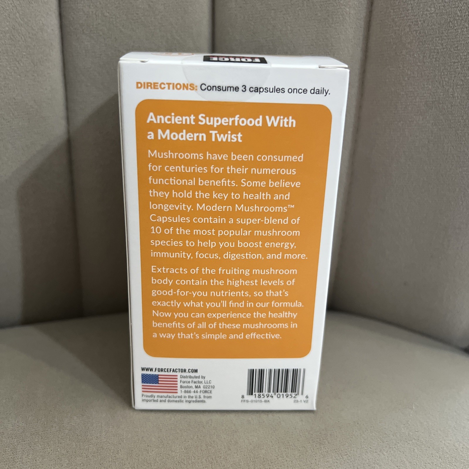 Force Factor Modern Mushrooms 10-Mushroom Superfood Blend 90 Veggie Caps