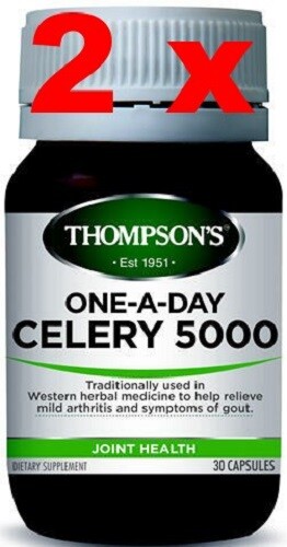 2x Thompson’s Celery One-A-Day 5000mg Capsules 30 for Joint Health