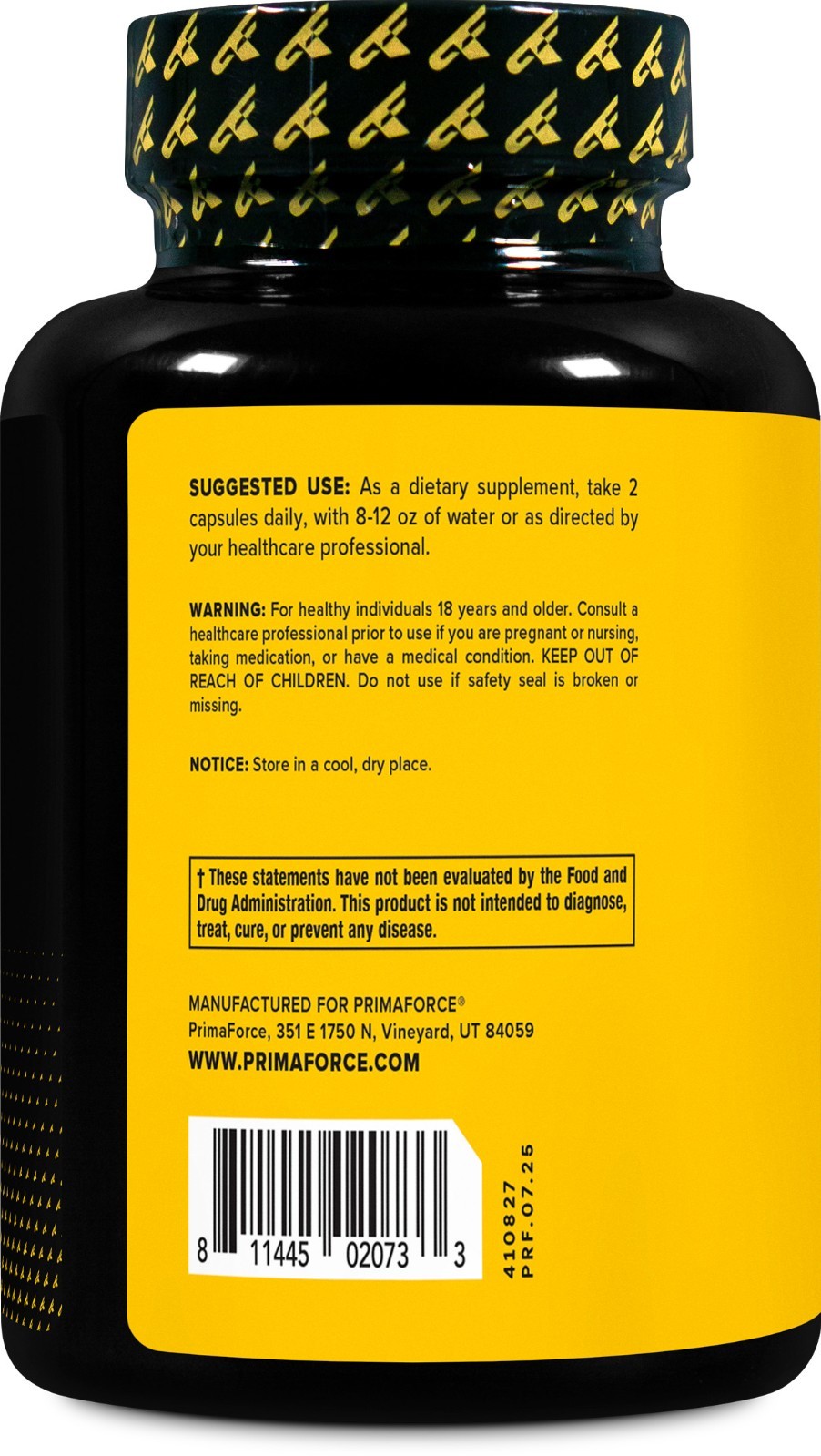 PrimaForce Yohimbine HCl 2.5mg, 270 Capsules – Non GMO, Gluten Free