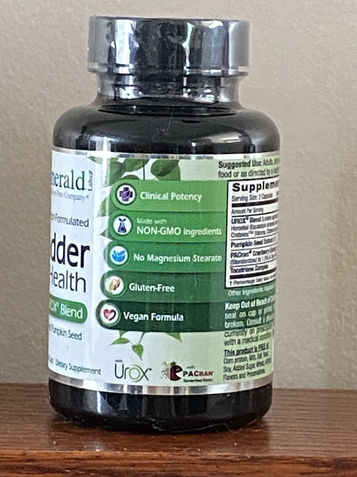 NEW (2) Emerald Bladder Health UROx Blend 60 Capsules Non-GMO Gluten-Free Vegan