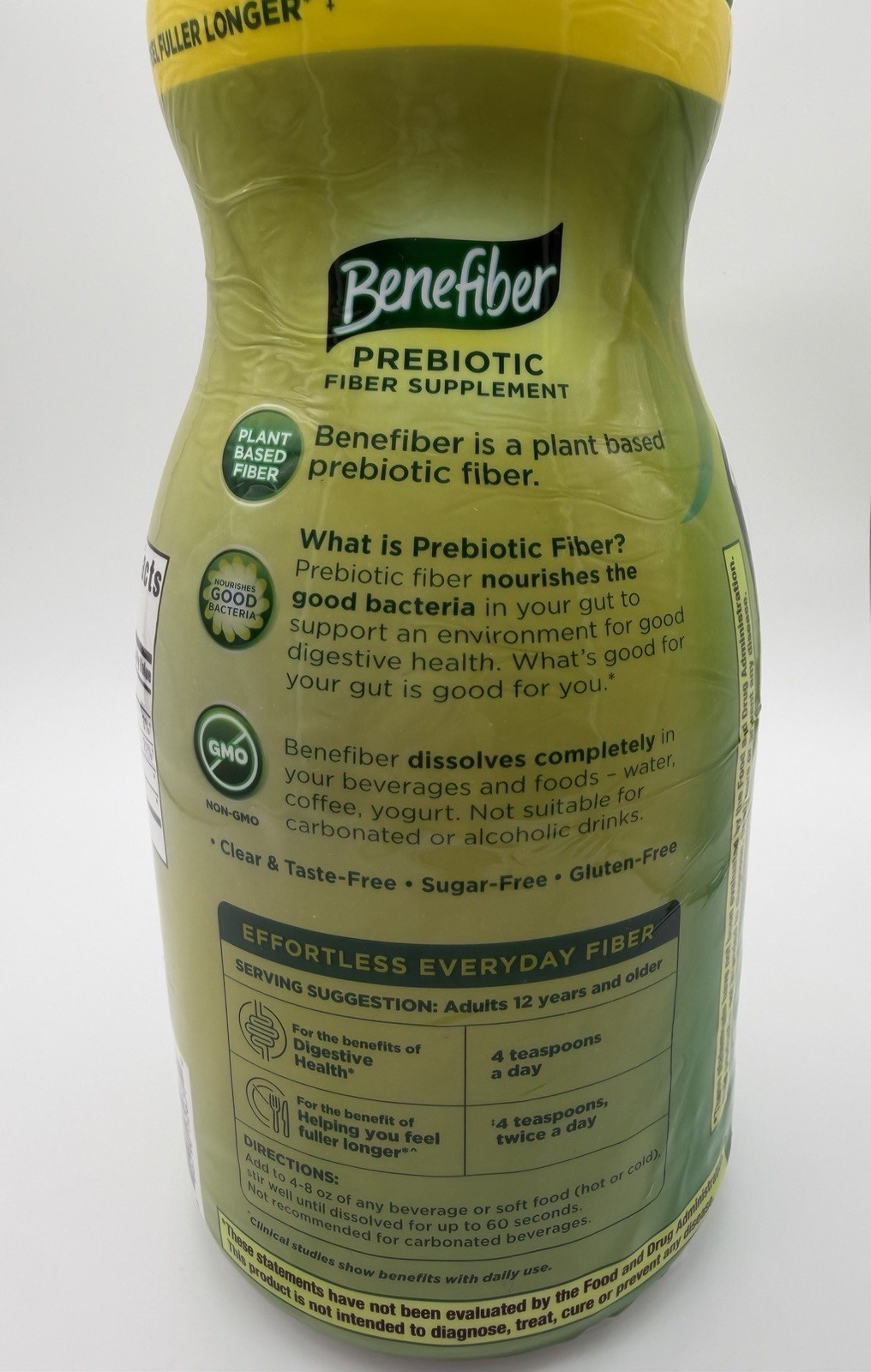 New Benefiber Prebiotic Fiber Supplement Sugar Free 28.9 oz Sealed EXP 08/2028