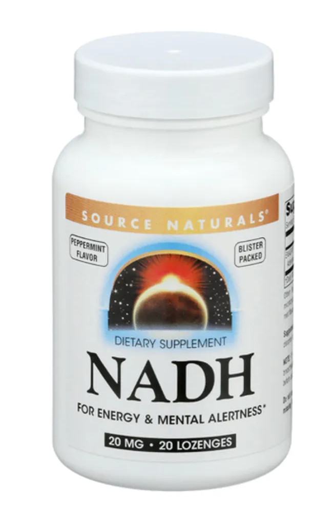 Source Naturals NADH 10 mg 20 Lozenges Peppermint for Energy & Mental Alertness
