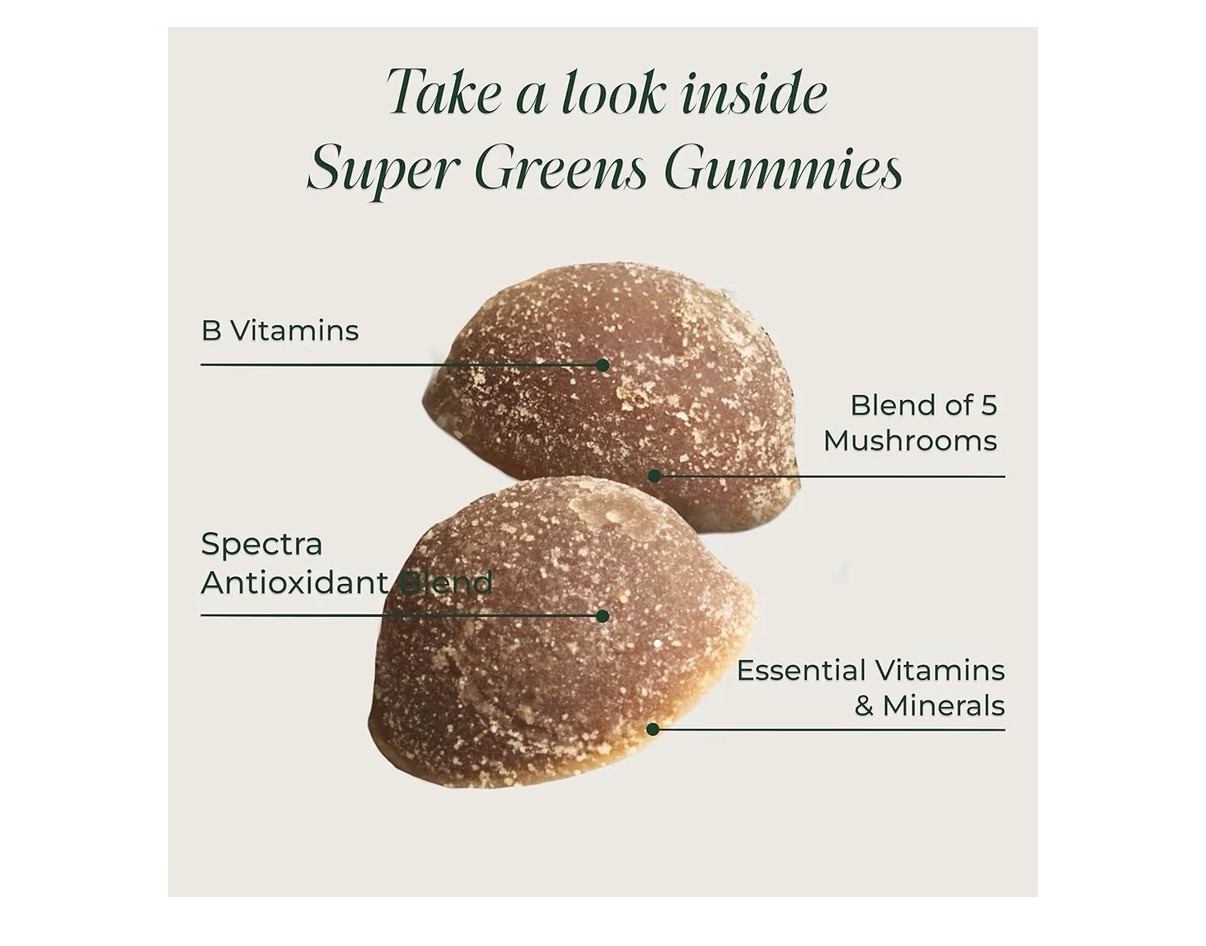 Primal Harvest Super Greens 60 Gummies Superfood Blend Antioxidant Immune Energy