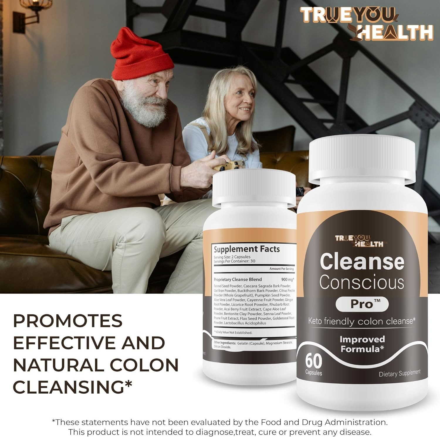 Colon Cleanse Capsules Keto Friendly Digestive Gut Support 60 Count