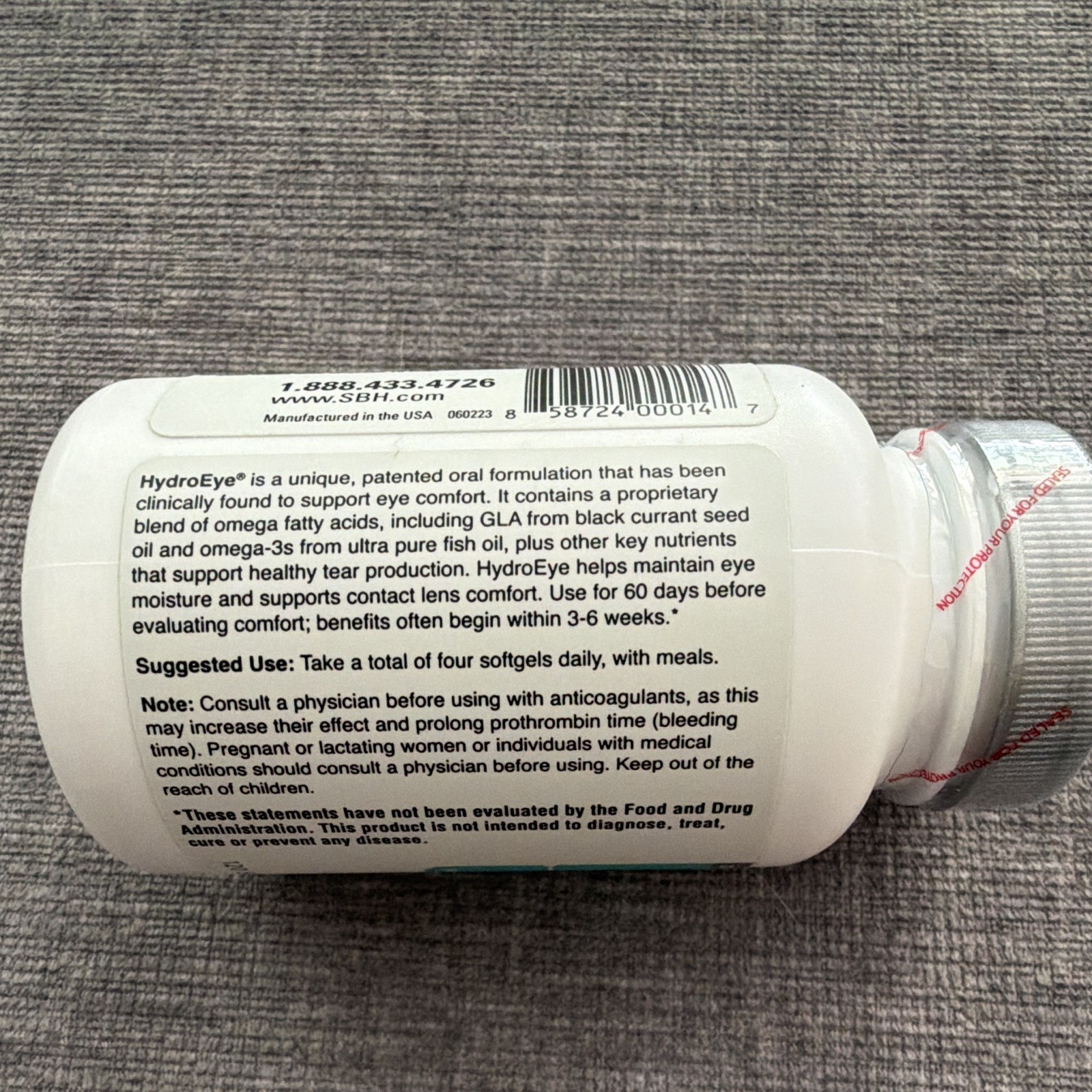 ScienceBased Health HydroEye Dry Eye Support Eye Health 120 Softgels
