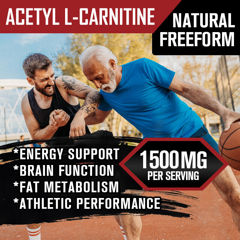 Acetyl L-Carnitine Capsules 1500mg High Potency Brain Energy Support 120 Pills