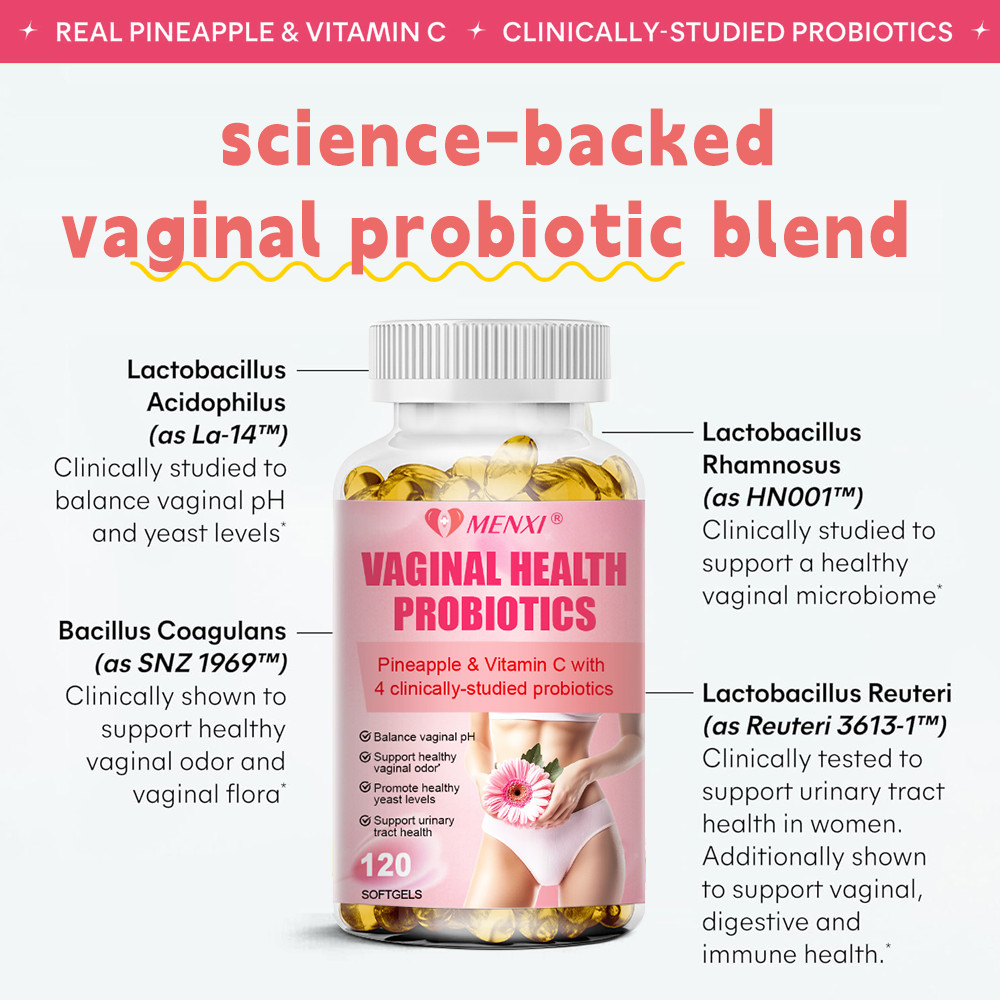 Vaginal Probiotics for Women pH Balance w/Prebiotics Lactobacillus 120 Court