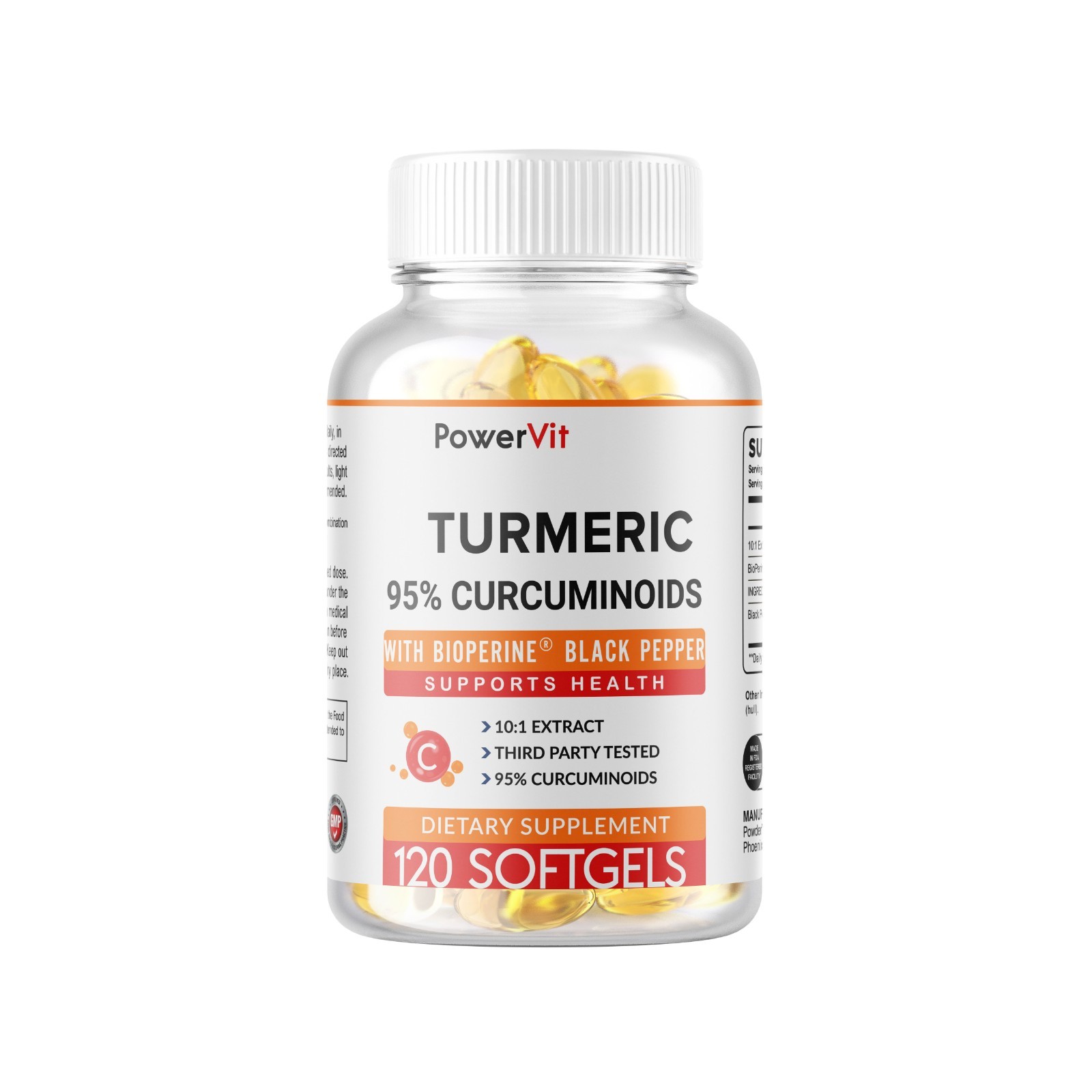 240 Softgels Turmeric Curcumin 5000mg, Herbal Extract with BioPerine NON-GMO
