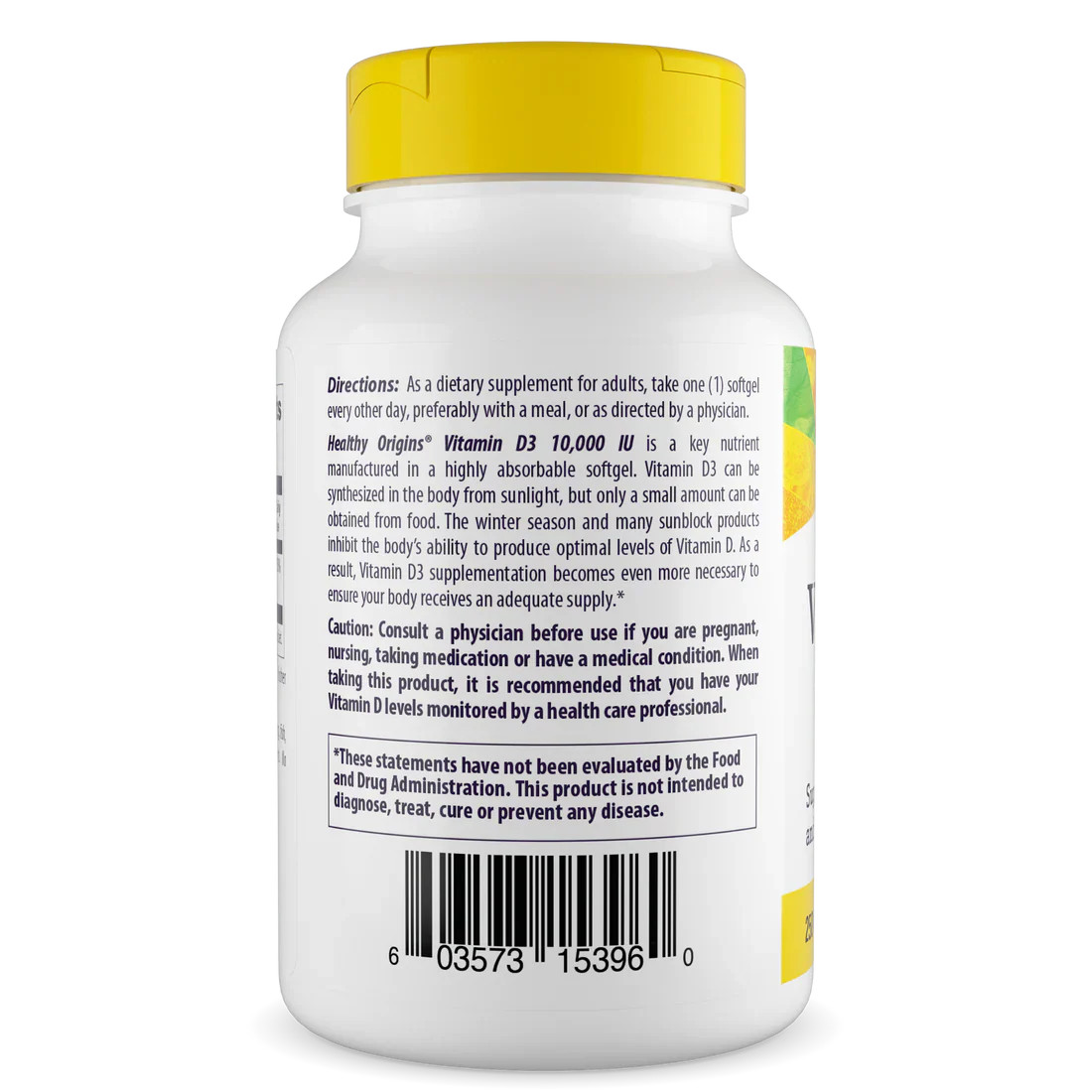 Healthy Origins Vitamin D3 10,000 IU (250 mcg) | 120 Softgels