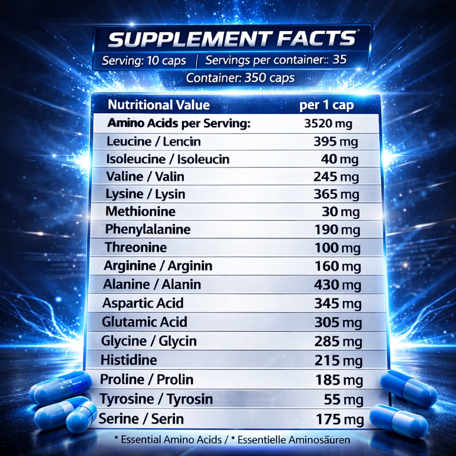 Plasmex 350Caps. Animal Full Spectrum Amino Acids BCAA Protein Pills Muscle Gain