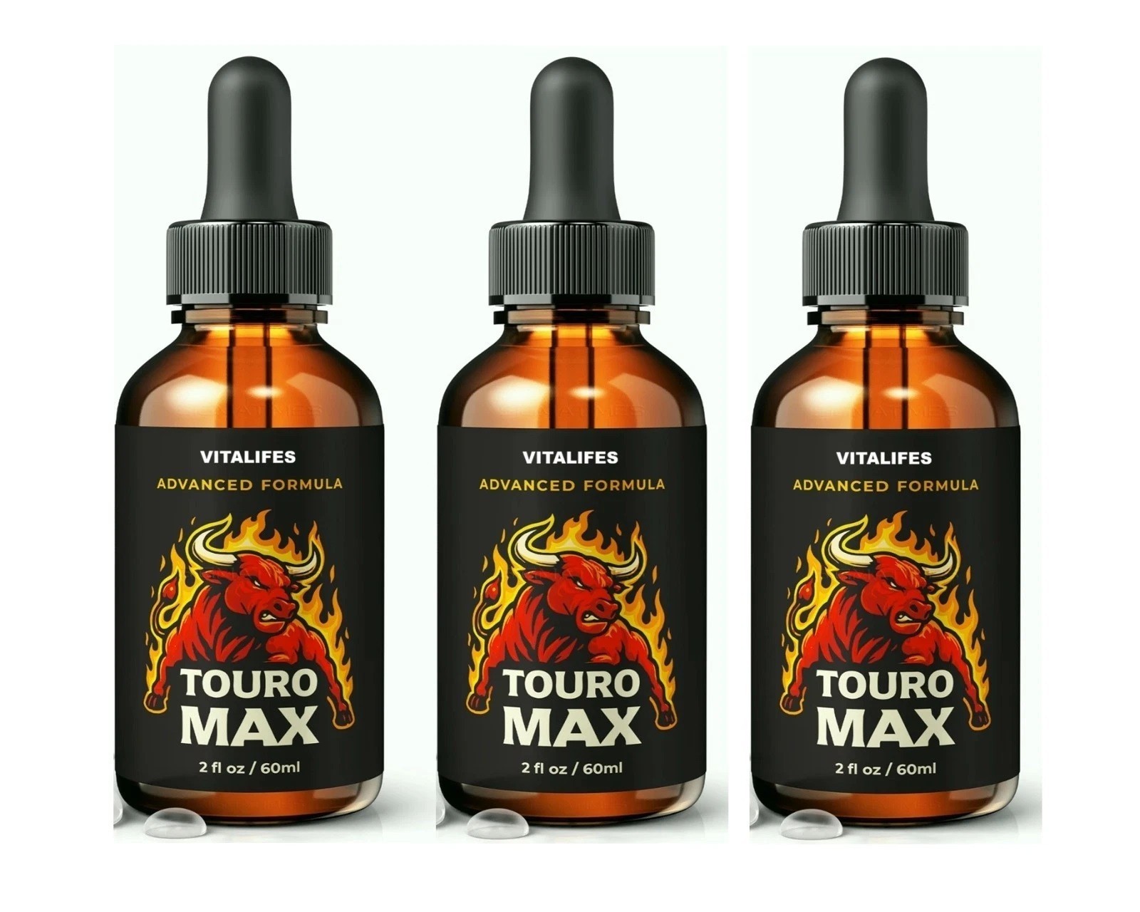 3 Pack – Touro Max for Men Liquid Drops For Male Health & Performance (30servs.)